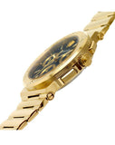 Versace Greca Chronograph Black Dial Gold Steel Strap Watch For Men - VEZ900421 Authentic Buy Shop Now