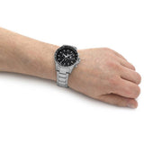 Maserati SFIDA Chronograph Black Dial Silver Steel Strap Watch For Men - R8873640015 Authentic Buy Shop Now