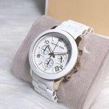 Michael Kors Runway White Dial White Steel Strap Watch for Women - MK5145 Authentic Buy Shop Now