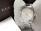 Gucci GG2570 Silver Dial Silver Steel Strap Watch For Men - YA142308 Authentic Buy Shop Now