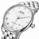 Mido Baroncelli II Automatic White Dial Silver Steel Strap Watch For Men - M8600.4.26.1 Authentic Buy Shop Now