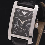 Emporio Armani Black Dial Black Leather Strap Watch For Men - AR0143 Authentic Buy Shop Now