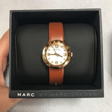 Marc Jacobs Amy White Dial Brown Leather Strap Watch for Women - MBM8574 Authentic Buy Shop Now