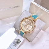 Michael Kors Parker Gold Dial Two Tone Steel Strap Watch for Women - MK6364 Authentic Buy Shop Now
