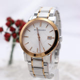 Burberry The City White Dial Two Tone Steel Strap Watch for Women - BU9006 Authentic Buy Shop Now