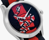 Gucci Le Marche Des Merveilles Blue Red Dial Blue Red Nylon Strap Unisex Watch - YA126493 Authentic Buy Shop Now
