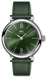 IWC Portofino Automatic Automatic Green Dial Green Leather Strap Watch for Women - IW357412 Authentic Buy Shop Now