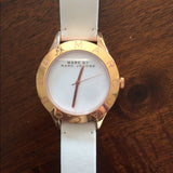 Marc Jacobs Blade White Dial White Leather Strap Watch for Women - MBM1201 Authentic Buy Shop Now