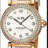 Coach Madison White Dial White Leather Strap Watch for Women - 14502401 Authentic Buy Shop Now