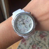 Michael Kors Runway White Dial White Steel Strap Watch for Women - MK5188 Authentic Buy Shop Now