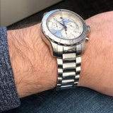 Movado Series 800 Chronograph Silver Dial Silver Steel Strap Watch For Men - 2600111 Authentic Buy Shop Now