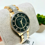 Michael Kors Lauryn Crystal Pave Black Dial Two Tone Steel Strap Watch For Women - MK4403 Authentic Buy Shop Now