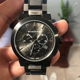 Burberry The City Black Dial Black Steel Strap Watch for Men - BU9902 Authentic Buy Shop Now