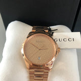 Gucci G Timeless Quartz Gold Dial Gold Steel Strap Watch For Women - YA126482 Authentic Buy Shop Now