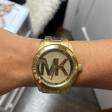 Michael Kors Runway Gold Dial Gold Steel Strap Watch for Women - MK5473 Authentic Buy Shop Now