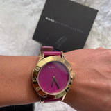 Marc Jacobs Purple Dial Purple Leather Strap Watch for Women - MBM1209 Authentic Buy Shop Now