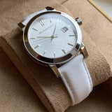 Burberry The City White Dial White Leather Strap Watch for Women - BU9128 Authentic Buy Shop Now