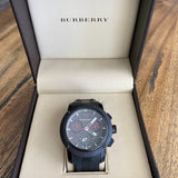 Burberry Sport Chronograph Black Dial Black Steel Strap Watch for Men - BU7703 Authentic Buy Shop Now
