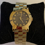 Marc Jacobs Amy Black Dial Gold Steel Strap Watch for Women - MBM3273 Authentic Buy Shop Now