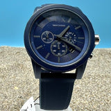 Armani Exchange Outerbanks Chronograph Blue Dial Blue Silicone Strap Watch For Men - AX7128 Authentic Buy Shop Now