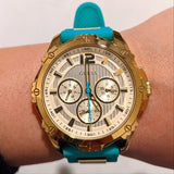 Guess Intrepid 2 Silver Dial Two Tone Rubber Strap Watch For Women - W0325L4 Authentic Buy Shop Now