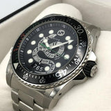Gucci Dive Snake Black Dial Silver Steel Strap Watch For Men - YA136218 Authentic Buy Shop Now