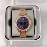Michael Kors Kacie Three Hand Black Dial Rose Gold Steel Strap Watch for Women - MK6930 Authentic Buy Shop Now