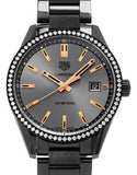 Tag Heuer Carrera Quartz Diamonds Black Dial Black Steel Strap Watch for Women - WAR1115.BA0602 Authentic Buy Shop Now