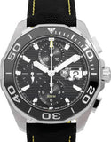 Tag Heuer Aquaracer Automatic Chronograph Black Dial Black Nylon Strap Watch for Men - CAY211A.FC6361 Authentic Buy Shop Now