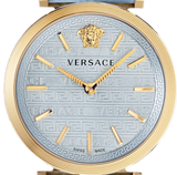 Versace V-Twist Blue Dial Blue Leather Strap Watch for Women - VELS00319 Authentic Buy Shop Now