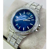 Michael Kors Lennox Three Hand Blue Dial Silver Steel Strap Watch For Women - MK6990 Authentic Buy Shop Now