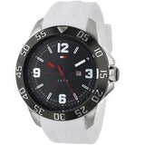 Tommy Hilfiger Sport Black Dial White Rubber Strap Watch for Men - 1790986 Authentic Buy Shop Now