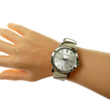 Burberry The City Nova Silver Dial White Leather Strap Watch for Women - BU9022 Authentic Buy Shop Now