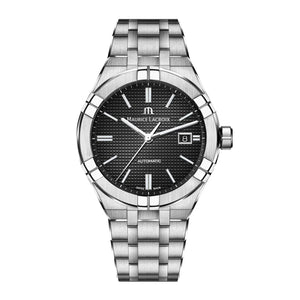 Maurice Lacroix Aikon Automatic Black Dial Silver Steel Strap Watch For Men - AI6008-SS002-330-1 Authentic Buy Shop Now