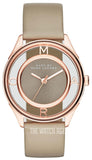 Marc Jacobs Tether Grey Dial Grey Leather Strap Watch for Women - MBM1375 Authentic Buy Shop Now