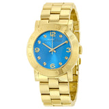 Marc Jacobs Amy Blue Dial Gold Steel Strap Watch for Women - MBM3303 Authentic Buy Shop Now