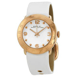 Marc Jacobs Amy White Dial White Leather Strap Watch for Women - MBM1180 Authentic Buy Shop Now