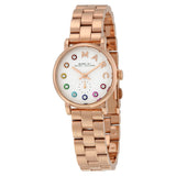Marc Jacobs Baker Dexter White Dial Rose Gold Steel Strap Watch for Women - MBM3443 Authentic Buy Shop Now