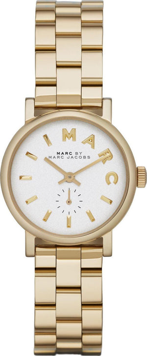 Marc Jacobs Baker White Dial Gold Steel Strap Watch for Women - MBM3247 Authentic Buy Shop Now