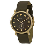 Marc Jacobs Baker Olive Green Dial Olive Green Leather Strap Watch for Women - MBM1328 Authentic Buy Shop Now