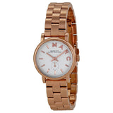 Marc Jacobs Baker White Dial Rose Gold Steel Strap Watch for Women - MBM3248 Authentic Buy Shop Now