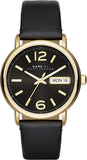 Marc Jacobs Fergus Black Dial Black Leather Strap Watch for Women - MBM8651 Authentic Buy Shop Now