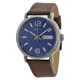 Marc Jacobs Fergus Blue Dial Brown Leather Strap Watch for Men - MBM5078 Authentic Buy Shop Now