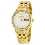 Marc Jacobs Fergus White Dial Gold Steel Strap Watch for Women - MBM8647 Authentic Buy Shop Now