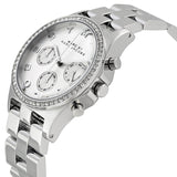 Marc Jacobs Henry Chronograph Silver Dial Silver Steel Strap Watch for Women - MBM3104 Authentic Buy Shop Now