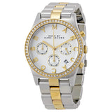 Marc Jacobs Henry Chronograph Silver Dial Two Tone Steel Strap Watch for Women - MBM3197 Authentic Buy Shop Now