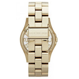 Marc Jacobs Henry Transparent Gold Dial Gold Steel Strap Watch for Women - MBM3206 Authentic Buy Shop Now