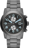Marc Jacobs Larry Chronograph Black Dial Gunmetal Grey Steel Strap Watch for Men - MBM5031 Authentic Buy Shop Now