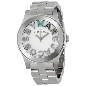 Marc Jacobs Rivera White Dial Silver Steel Strap Watch for Women - MBM3136 Authentic Buy Shop Now