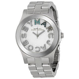 Marc Jacobs Rivera White Dial Silver Steel Strap Watch for Women - MBM3136 Authentic Buy Shop Now